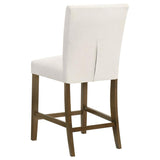 Paxton 5-Piece Round Glass Top Counter Height Dining Set Beige