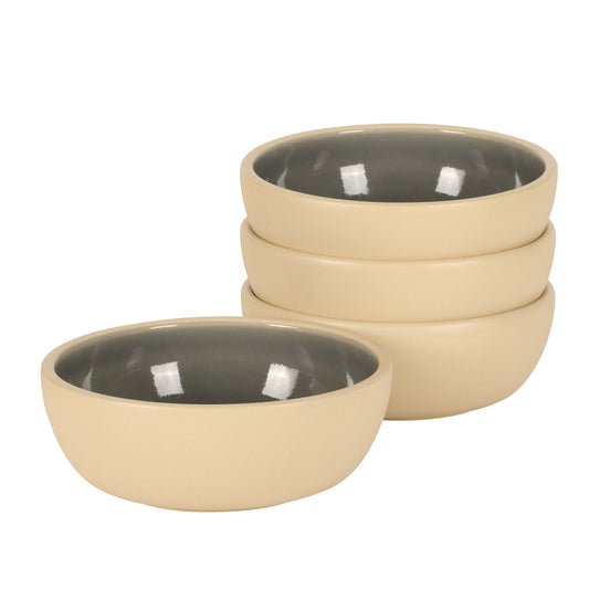 Gibson Elite - Made in Portugal - Port Gaia 4 Piece Cereal Bowl Set, 6.2” Stoneware Bowls, Reactive Glaze Finish, Soup, Dessert & Snack Bowls, Microwave & Dishwasher Safe