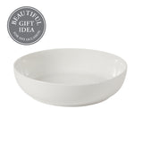 Gibson Home Zen Buffet 6-Piece 41oz Large Pasta Bowls Porcelain Ceramic Chip and Scratch Resistant Shallow Salad Bowl, Serving Bowls, Soup Bowls Set, Dishwasher & Microwave Safe White
