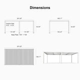 PURPLE LEAF Athena Louvered Pergola Outdoor Aluminum Pergola with Adjustable Roof for Deck Backyard Garden Hardtop Gazebo