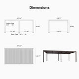PURPLE LEAF Athena Louvered Pergola Outdoor Aluminum Pergola with Adjustable Roof for Deck Backyard Garden Hardtop Gazebo