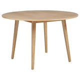 Andrews 5-Piece Round Dining Table Set – Light Ash and Black