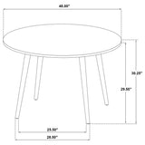 Andrews 5-Piece Round Wood Dining Room Table Set – Light Ash