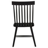 Andrews Windsor Spindle Back Dining Side Chair - Black (Set of 2)