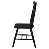 Andrews Windsor Spindle Back Dining Side Chair - Black (Set of 2)