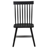 Andrews Windsor Spindle Back Dining Side Chair - Black (Set of 2)