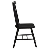Andrews Windsor Spindle Back Dining Side Chair - Black (Set of 2)