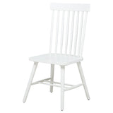 Andrews Windsor Spindle Back Dining Side Chair  - White (Set of 2)