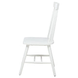 Andrews Windsor Spindle Back Dining Side Chair  - White (Set of 2)
