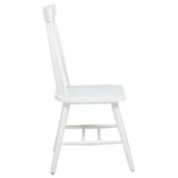 Andrews Windsor Spindle Back Dining Side Chair  - White (Set of 2)