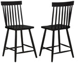 Andrews Windsor Counter Height Dining Side Chair Black (Set of 2)