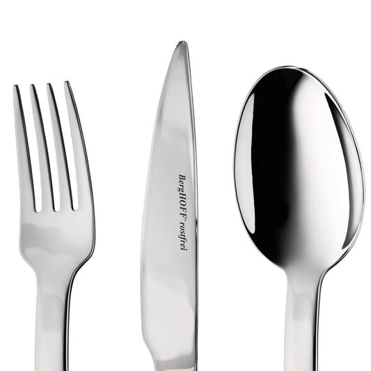 BergHOFF Essentials 30Pc 18/10 Stainless Steel Flatware Set, Essence
