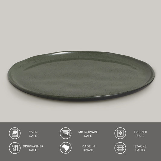 DINNER PLATE BIO STONEWARE Ø 11.42" GREENERY