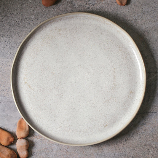 DINNER PLATE BIO STONEWARE Ø 10.83" LATTE