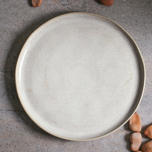 DINNER PLATE BIO STONEWARE Ø 11.42" LATTE