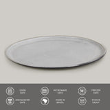 DINNER PLATE BIO STONEWARE Ø 10.83" DUST