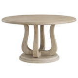 Trofello 5-Piece Farmhouse Round Pedestal Dining Set White Washed