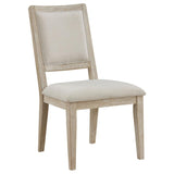 Trofello 5-Piece Farmhouse Round Pedestal Dining Set White Washed
