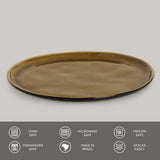 DINNER PLATE BIO STONEWARE Ø 10.83" AMBER