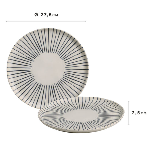 DINNER PLATE BIO STONEWARE Ø 10.83" ELEMENTO