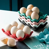 Ceramic 6 Grid Egg Holder Tray Organizer