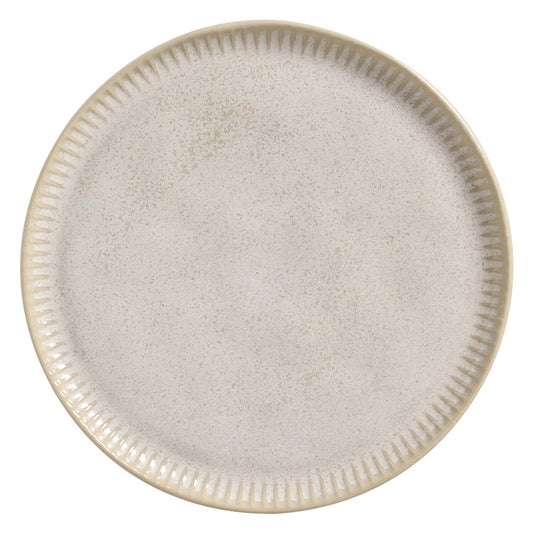 LINHAS DINNER PLATE STONEWARE Ø 10.83" LATTE