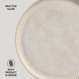 LINHAS DINNER PLATE STONEWARE Ø 10.83" LATTE