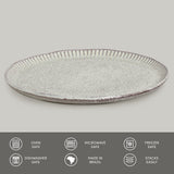 LINHAS DINNER PLATE STONEWARE Ø 10.83" PISTACHE