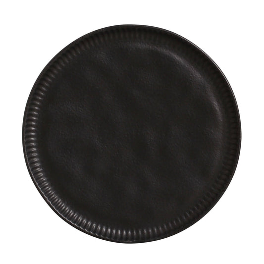 LINHAS DINNER PLATE STONEWARE Ø 10.83" MATTE BLACK
