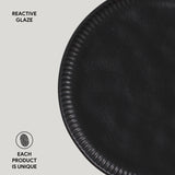 LINHAS DINNER PLATE STONEWARE Ø 10.83" MATTE BLACK