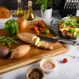 Kenmore Kenosha Cutting Board 24" x16" Acacia Wood Large Kitchen Chopping Board