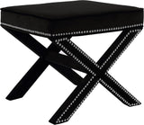 Nixon Velvet Upholstered Stool