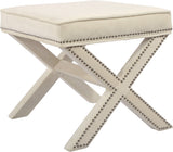 Nixon Velvet Upholstered Stool