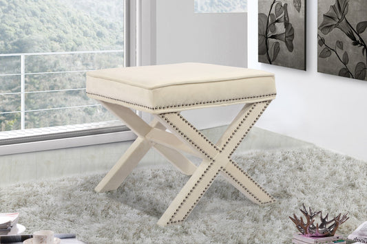 Nixon Velvet Upholstered Stool
