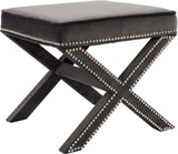 Nixon Velvet Upholstered Stool