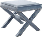 Nixon Velvet Upholstered Stool