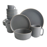 Gibson Home Zuma 16-Piece Round Matte Stoneware Dinnerware Set