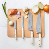 Martha Stewart Eastwalk 14-Piece Stainless Steel Cutlery Set w/ ABS Triple Riveted Forged Handle Acacia Wood Block