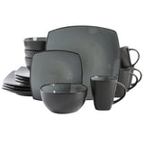 Gibson Elite Soho Lounge Square 16-Piece Stoneware Dinnerware Set