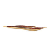 Sharma Crimson Gold Shallow Leaf Bowl- Large