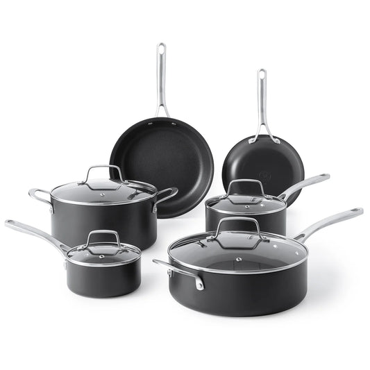 Martha Stewart Bosworth 10-Piece Hard Anodized Cookware Set