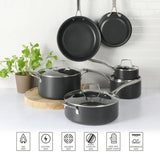 Martha Stewart Bosworth 10-Piece Hard Anodized Cookware Set