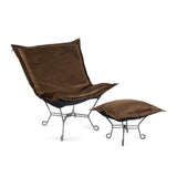 Scroll Puff Rocker Bella Chocolate Titanium Frame