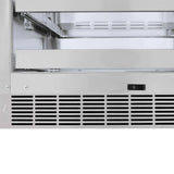 ZLINE 24" Touchstone Dual Zone 44 Bottle Wine Cooler White Matte Glass Door Matte Black Handle RWDOZ-WM-24-MB