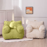 MAXYOYO Kids Bean Bag Chair, Corduroy Bean Bag Couch with Armrests for Children's Room (Green)