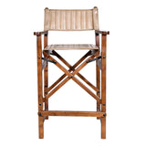 Leather Bar Stool - Brown