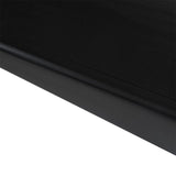 Mid-Century Rectangle Wood Coffee Table with Shelf, Black