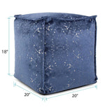 Square Pouf Pisani Sapphire