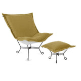 Patio Scroll Puff Chair Titanium- Alicante Gold