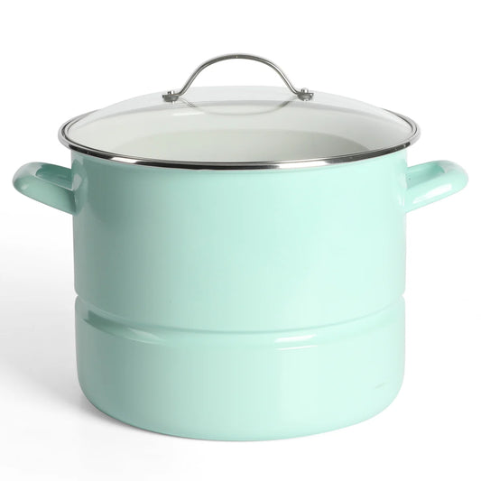 Martha Stewart Thayer 16-Quart Enamel on Steel Steamer Pot w/ Stainless Steel Insert